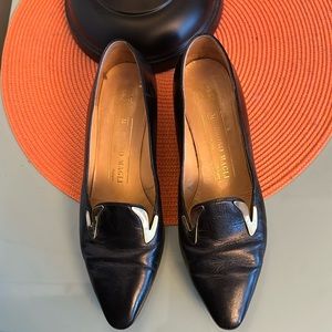 Bruno Magli kitten heels.